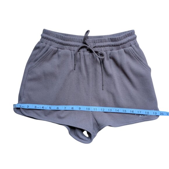 White Fox Boutique Brown Waffle Shorts Adjustable Waist Women Small - Picture 6 of 8